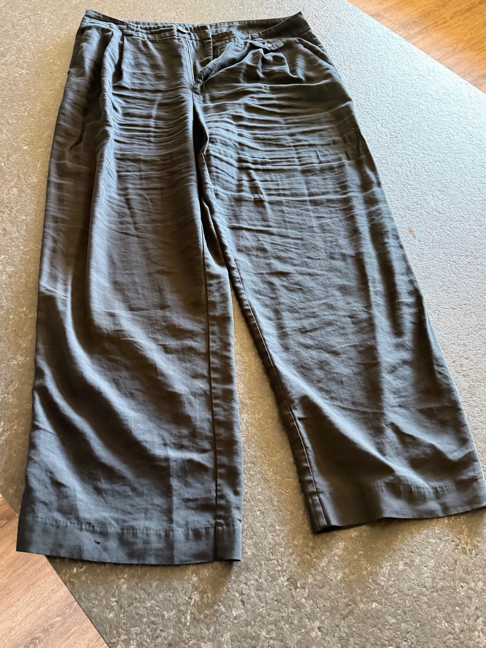 a new day Women's Wide-Leg Dark black Trousers